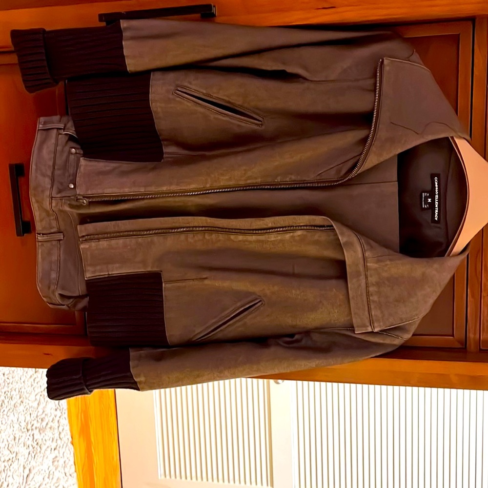 2 piece denim suit. Jacket is size Medium and jeans are size 12.